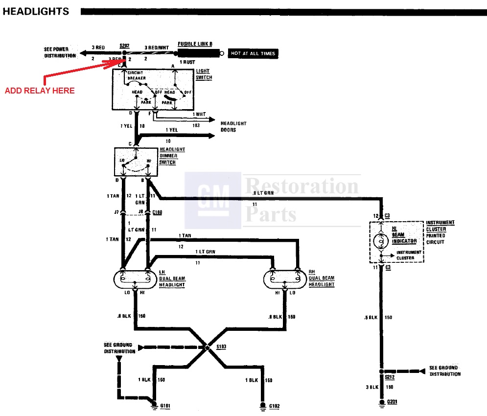 Running headlights off the ignition Pennock's Fiero Forum