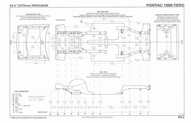 NE1: 84 87 Chassis dimensions? - Pennock's Fiero Forum