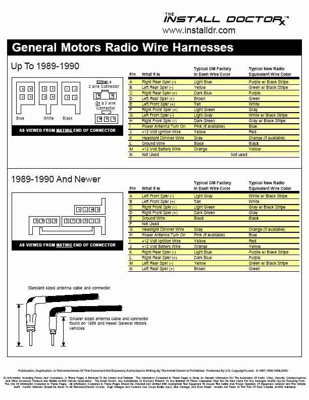 Newer Factory Radio Wiring Harness Info, 98 S10 Wiring Harness Diagram