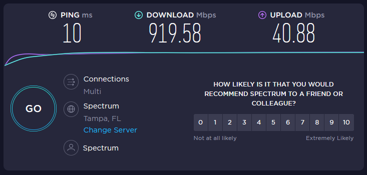 speedtest frontier