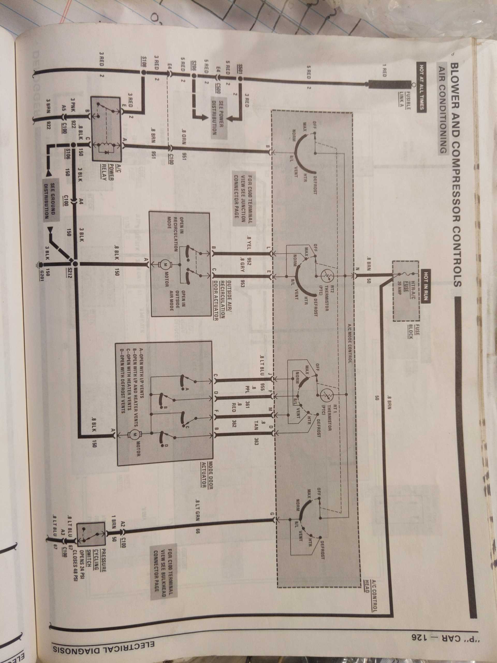 84 A/C Wiring - Pennock's Fiero Forum